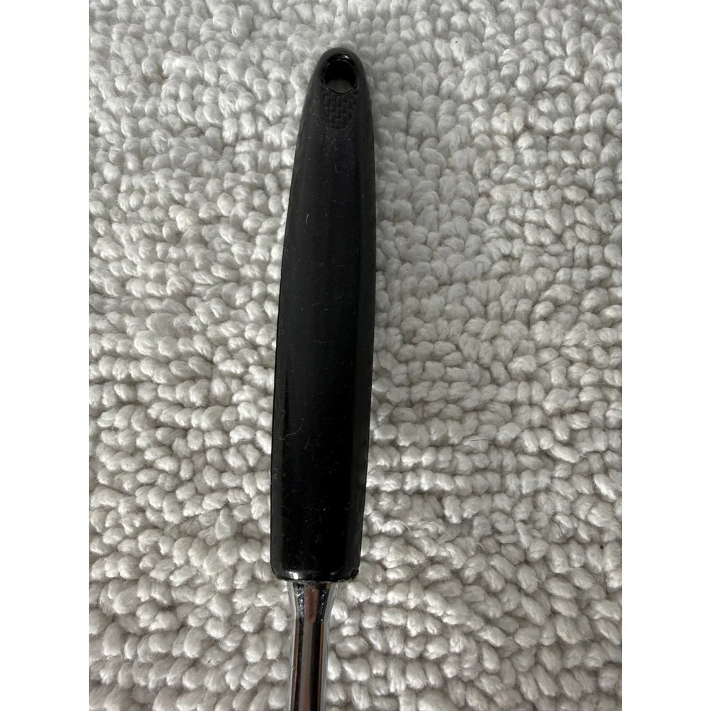 Vintage‎ Ekco Chromium Plated Serving Spoon Black Handle Made in USA 12.25 Inch